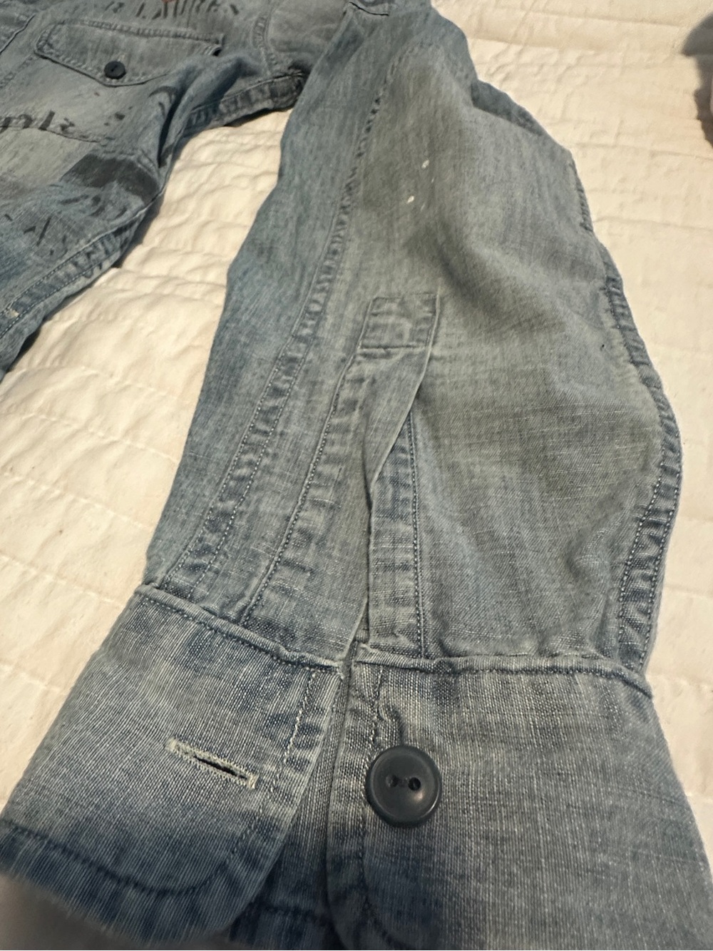 Polo Ralph Lauren Distressed Denim Button-Down Shirt - Picture 8 of 10